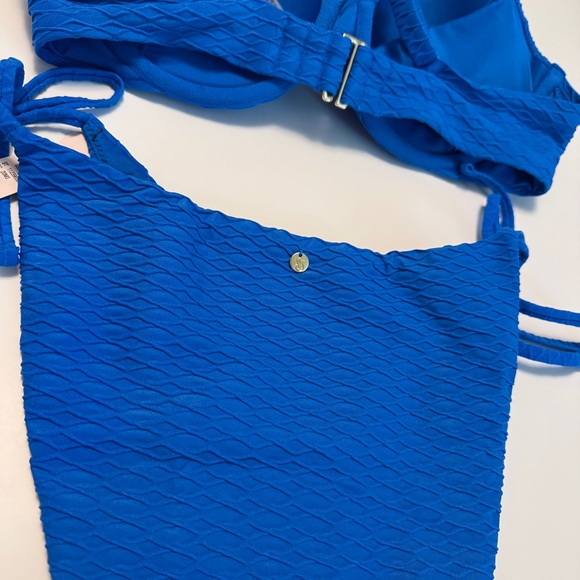 Victoria's Secret Blue Bikini Set push up removable pad Cheeky bottoms Large - Picture 8 of 11